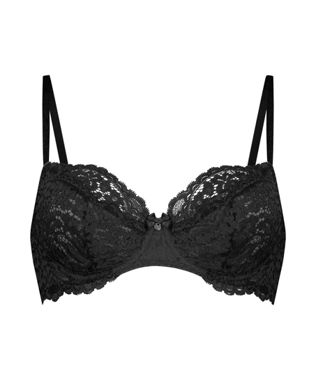 Rose Non-Padded Underwired Bra, Black