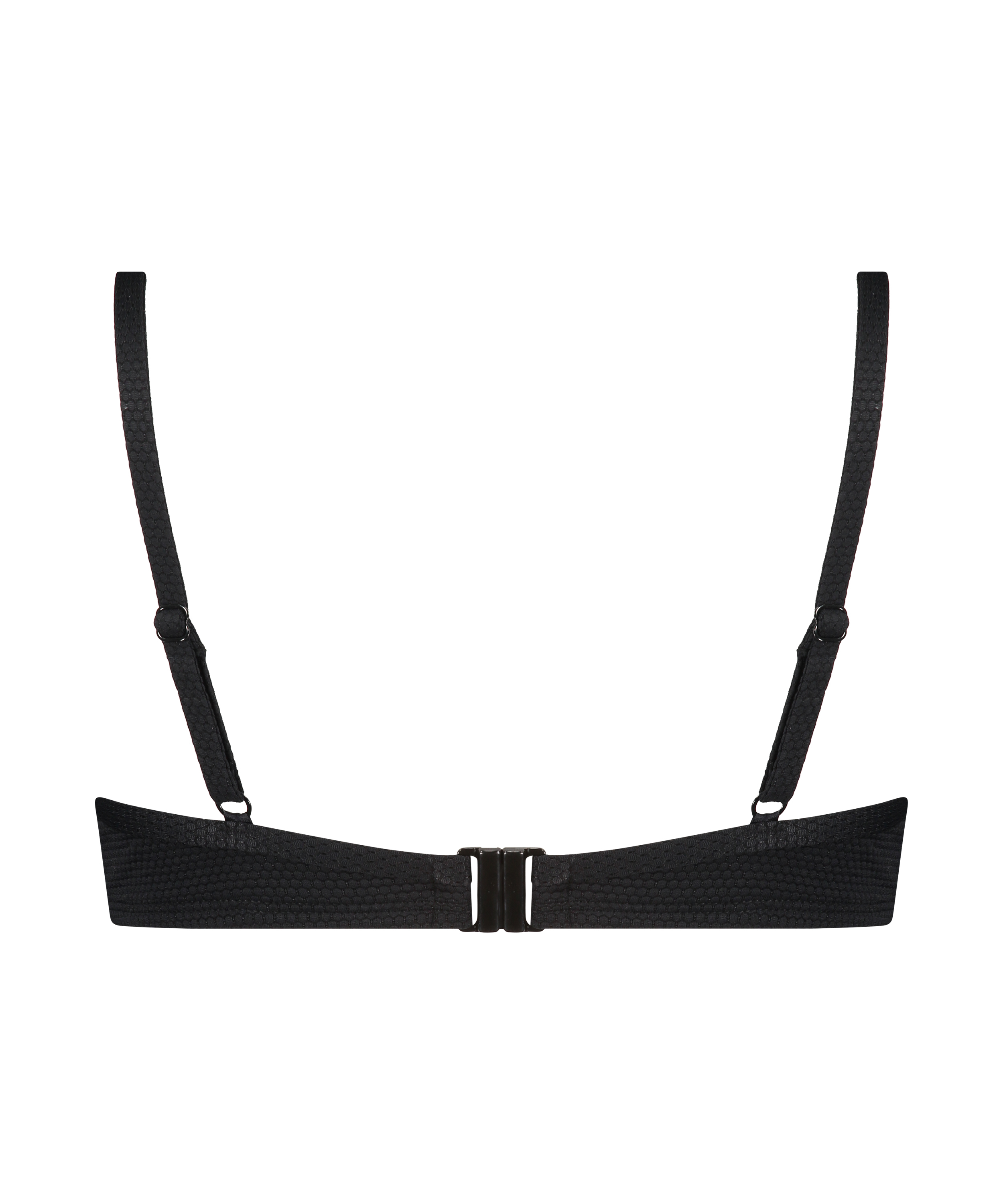 Scallop Glam non-padded underwired bikini top, Black, main