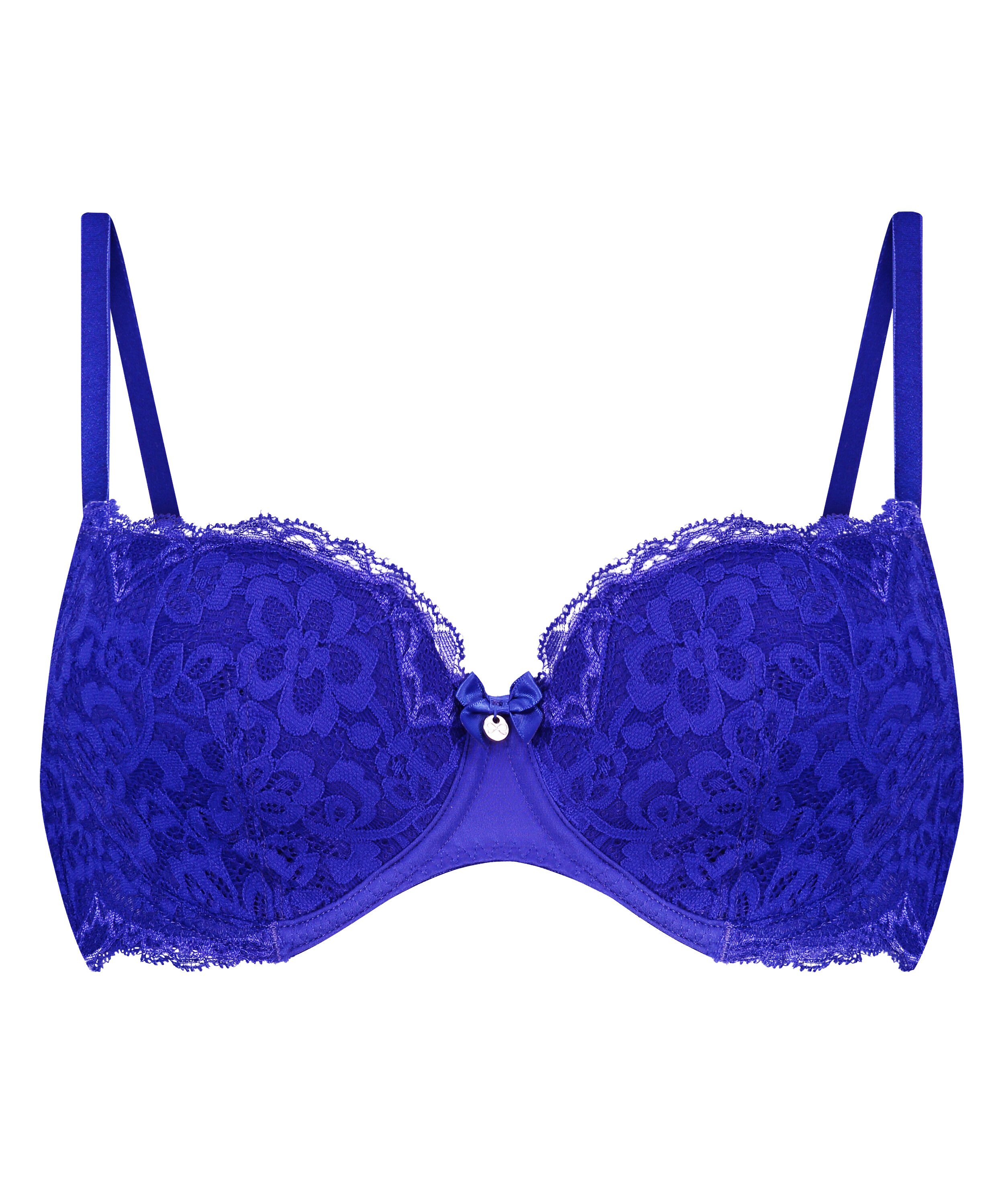 Marine Padded Underwired Bra, Blue