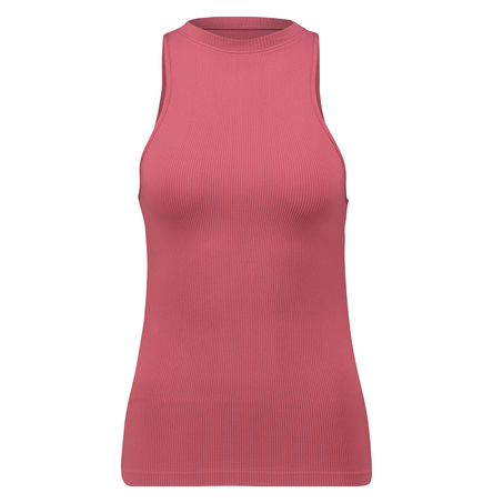 Seamless high neck rib top, Pink