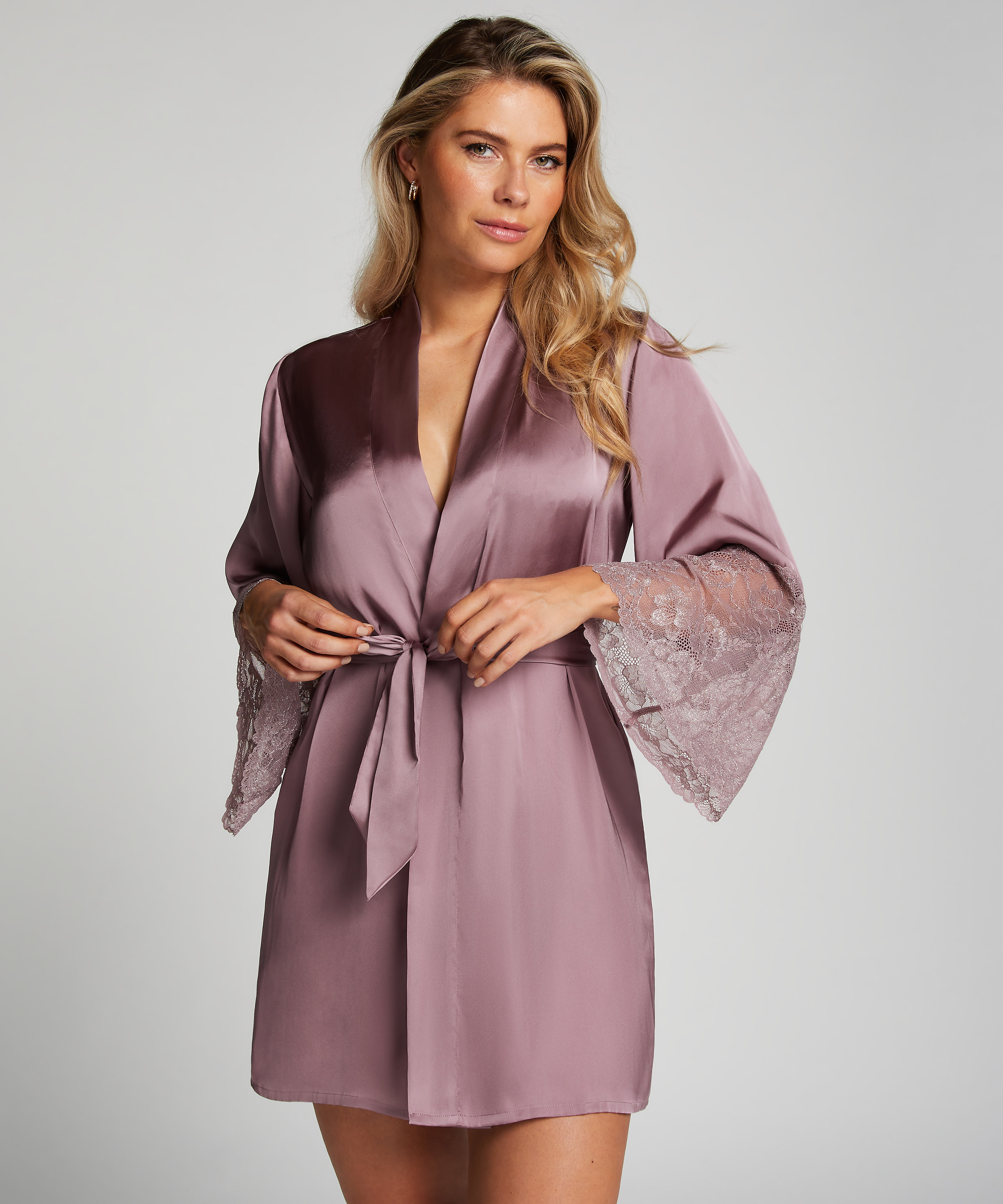Satin Kimono, Purple, main