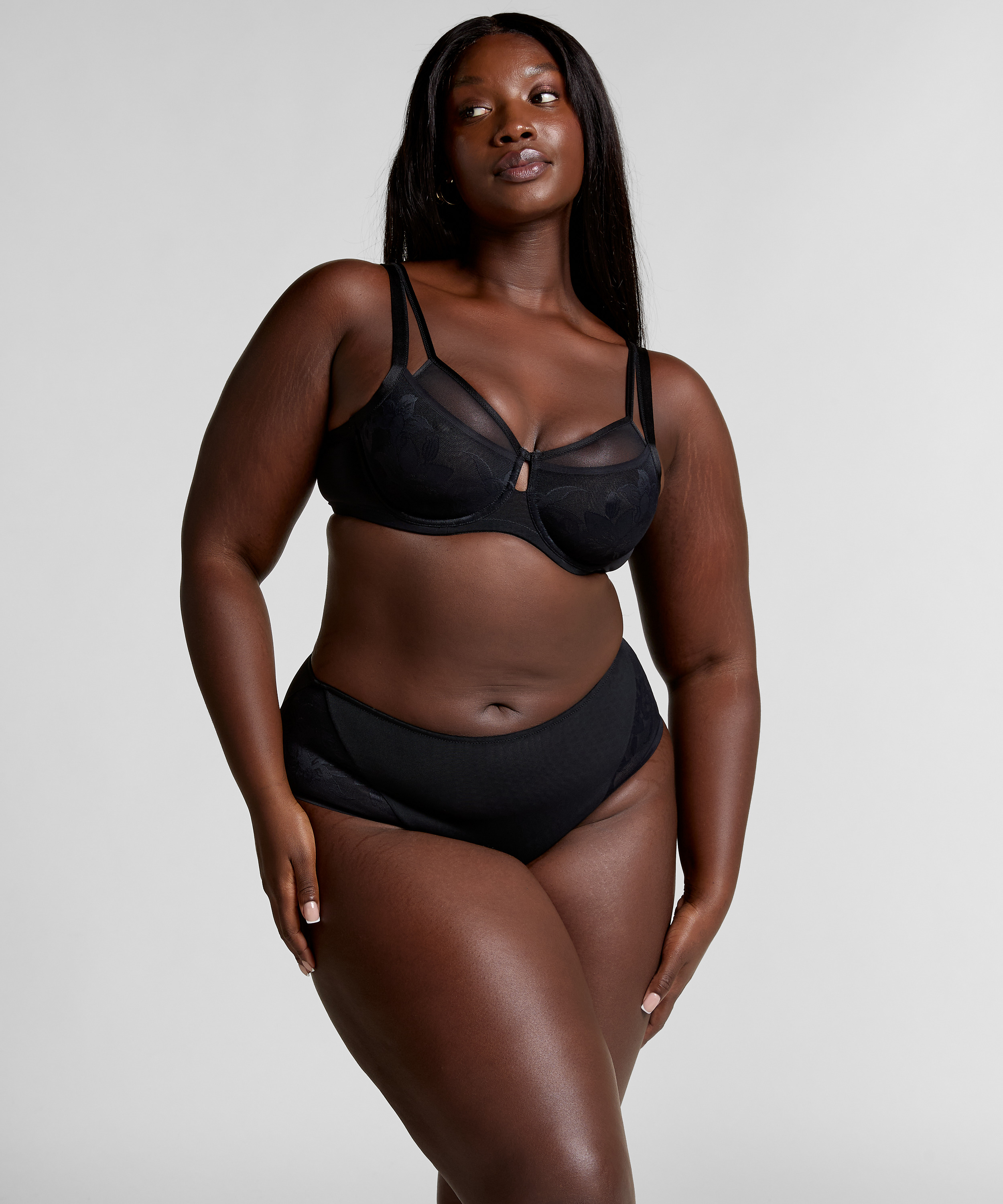 Jocelyn High-Waisted Brazilian, Black, main