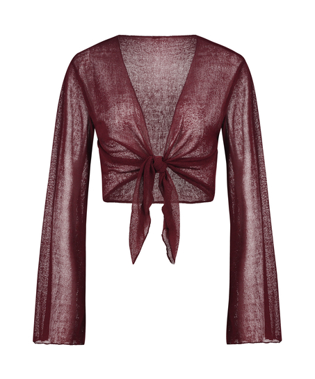 Open Knit Beach Top, Red