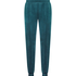 Velour Jogging Pants Pin-tucked, Blue