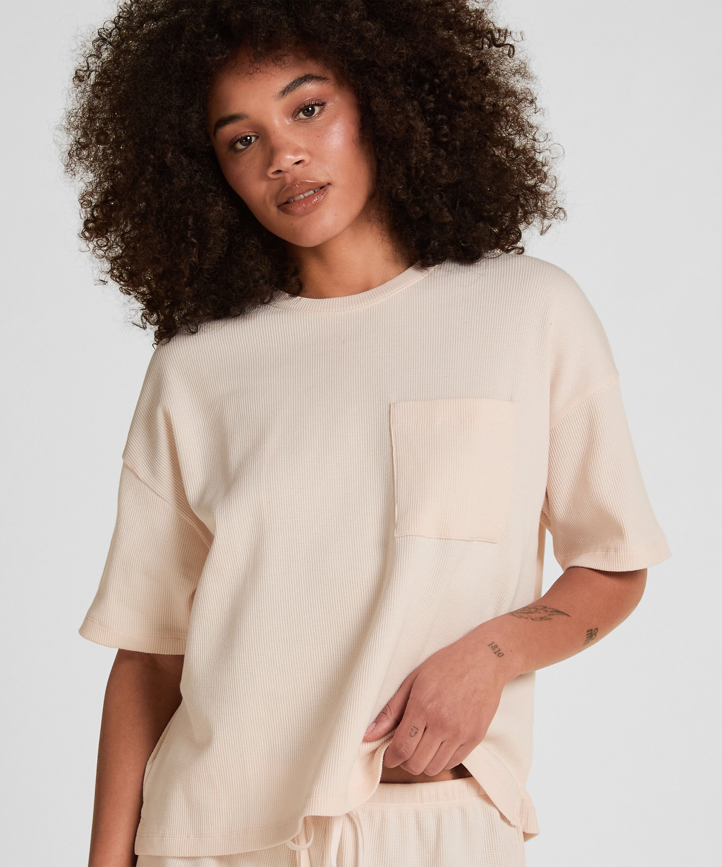 Pyjama Top Waffle, Pink