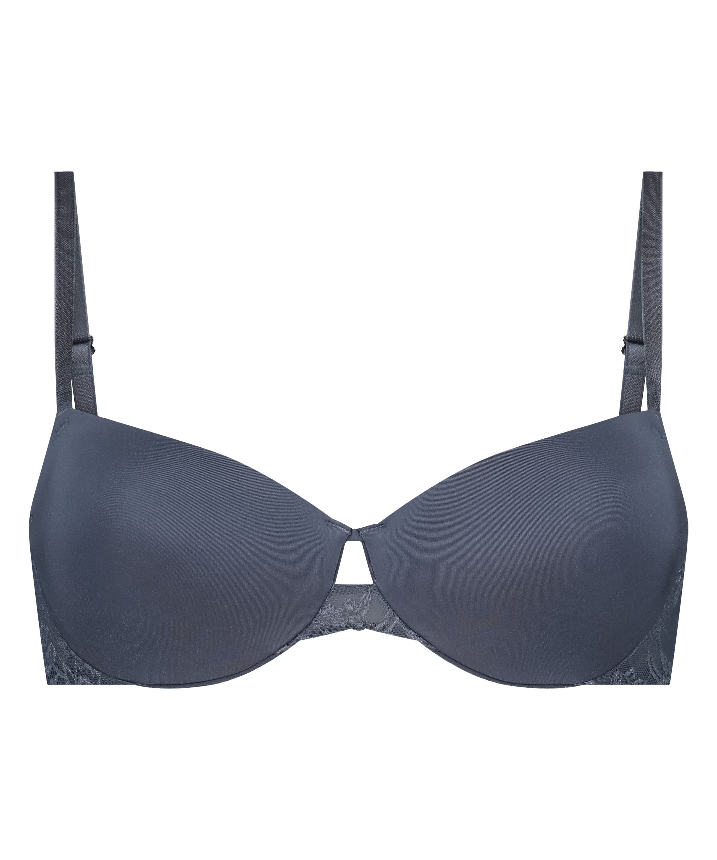 Lea Padded Underwired Bra, Grey