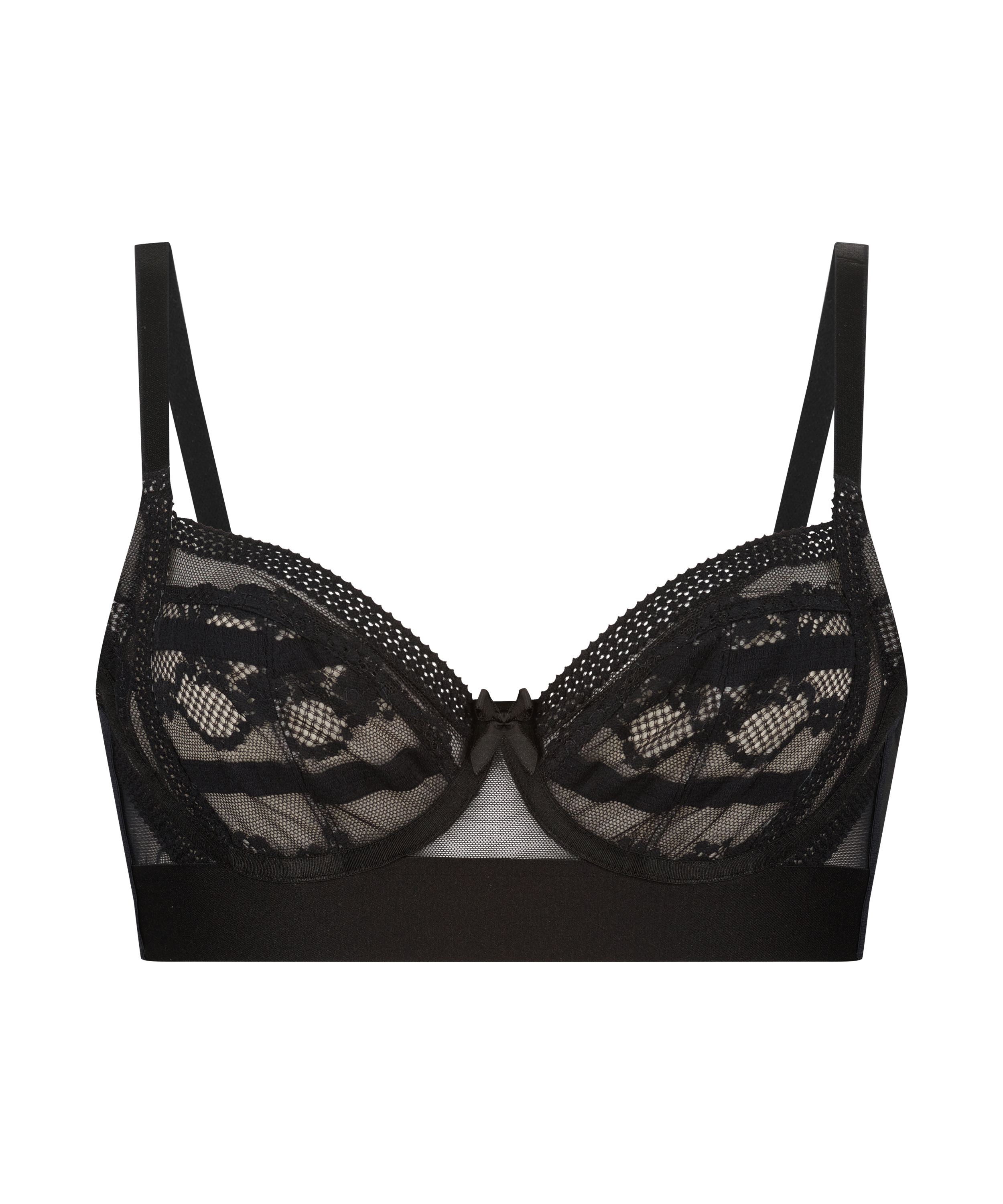 Cleo non-padded underwired bra, Black, main