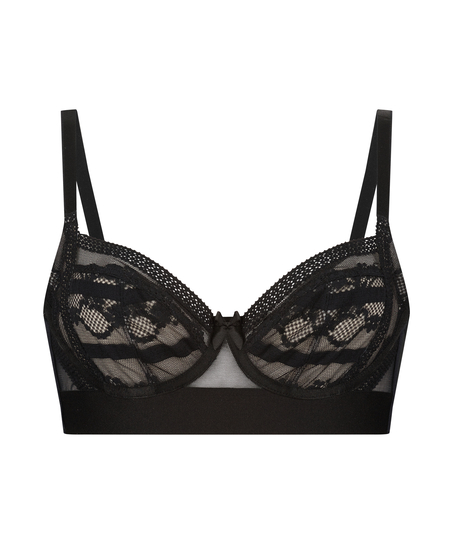 Cleo non-padded underwired bra, Black