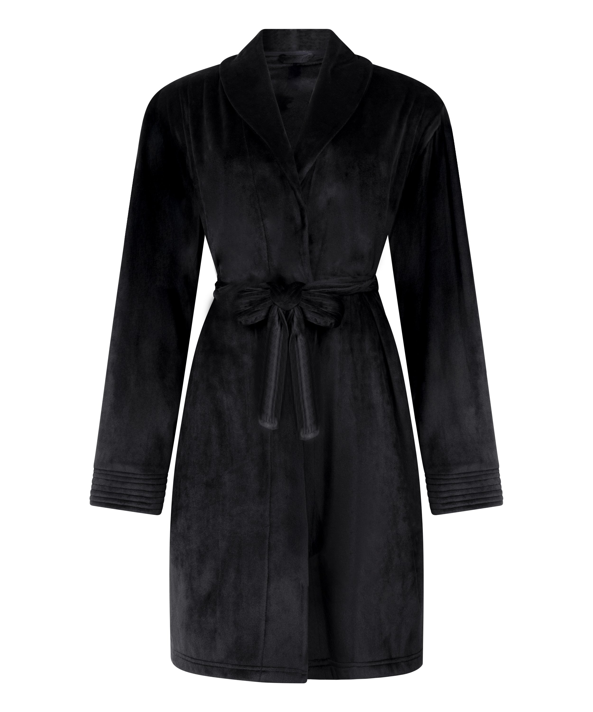 Velours Bathrobe, Black, main