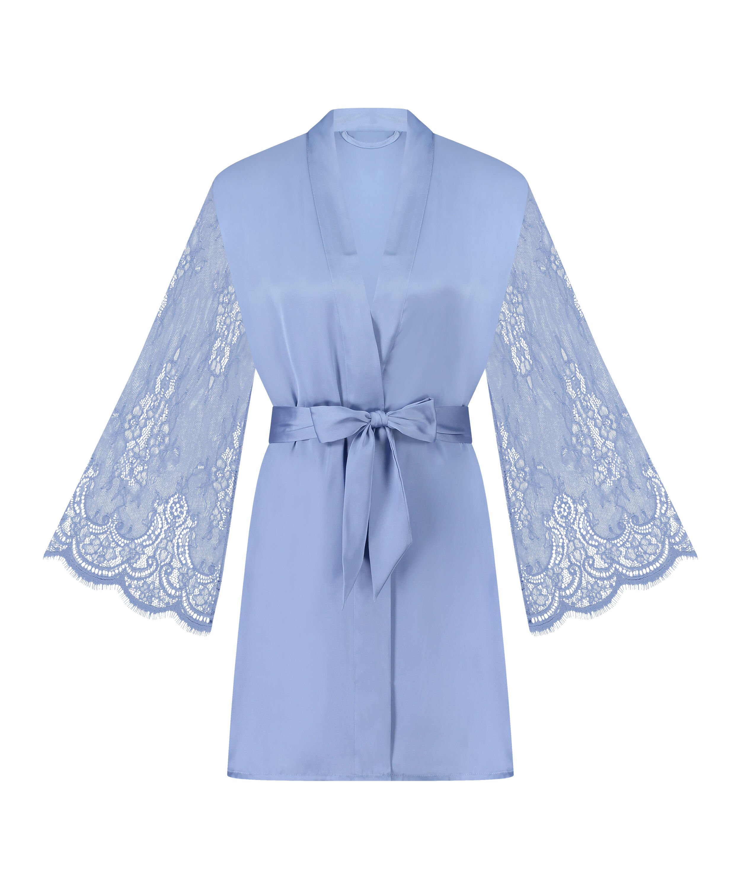 Satin Kimono, Blue
