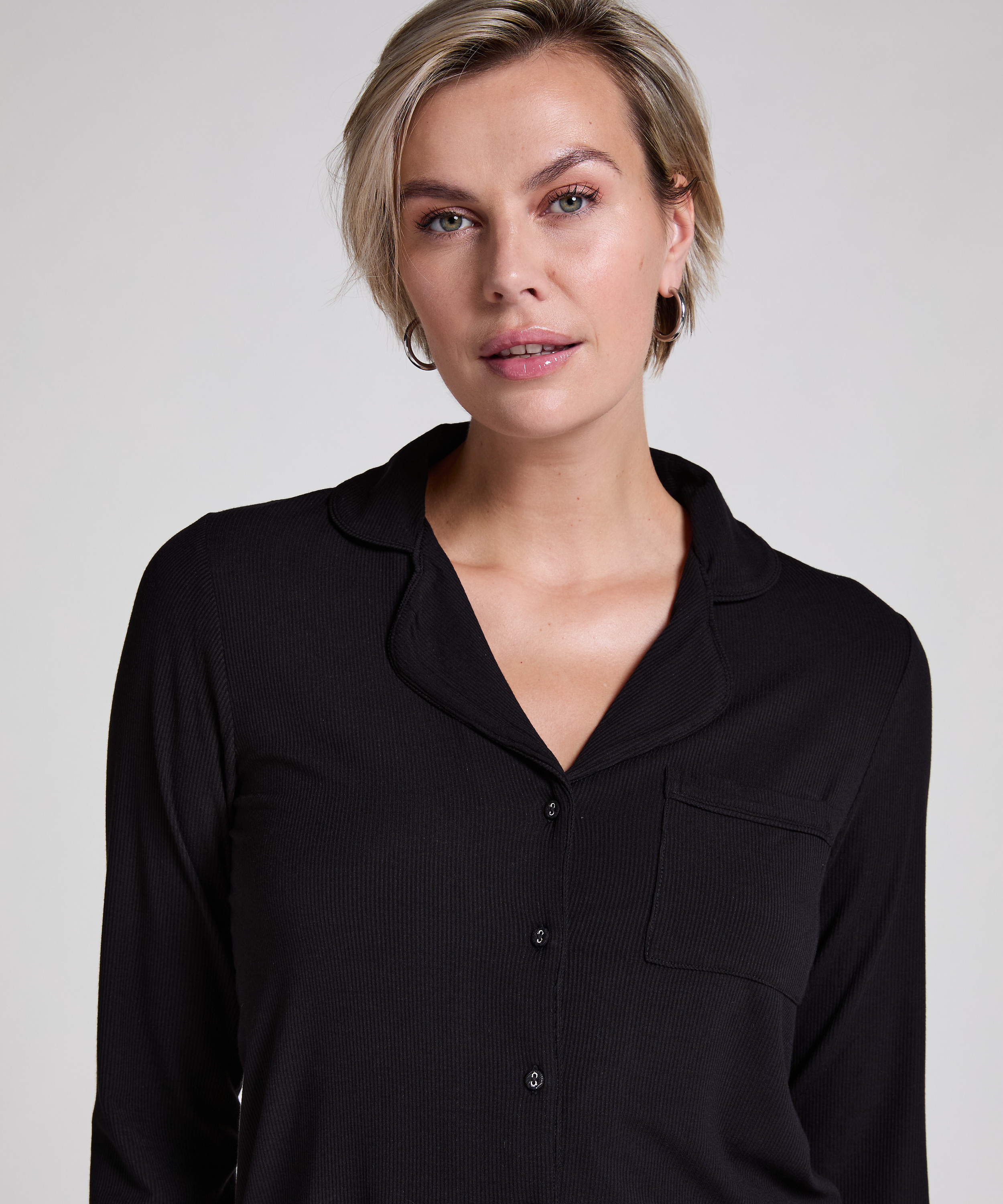 Jacket Rib Essential, Black, main