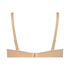 Satin Fleece Non-Padded Underwired Bra, Beige