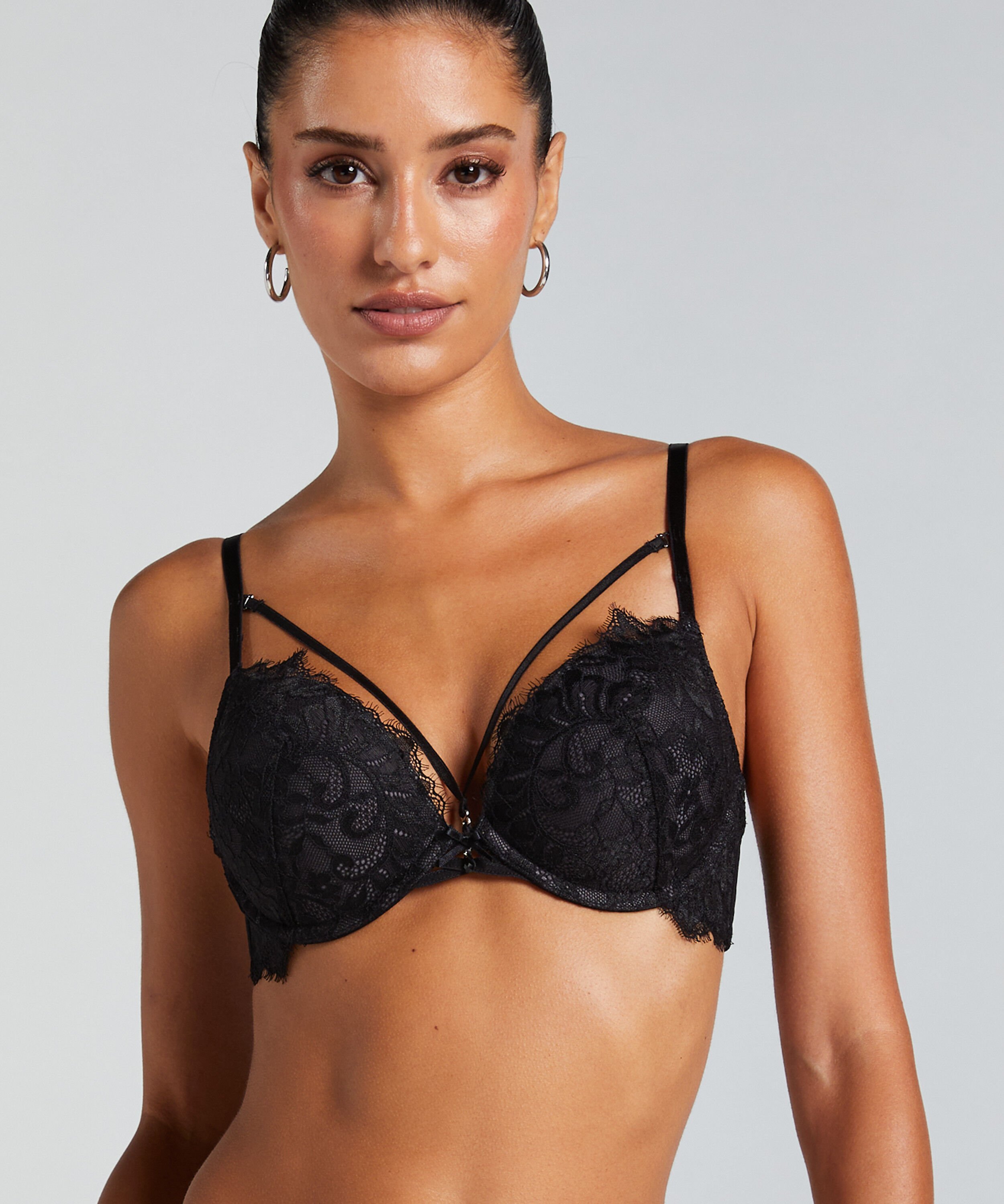 Char Padded Underwired Maximizer Bra, Black