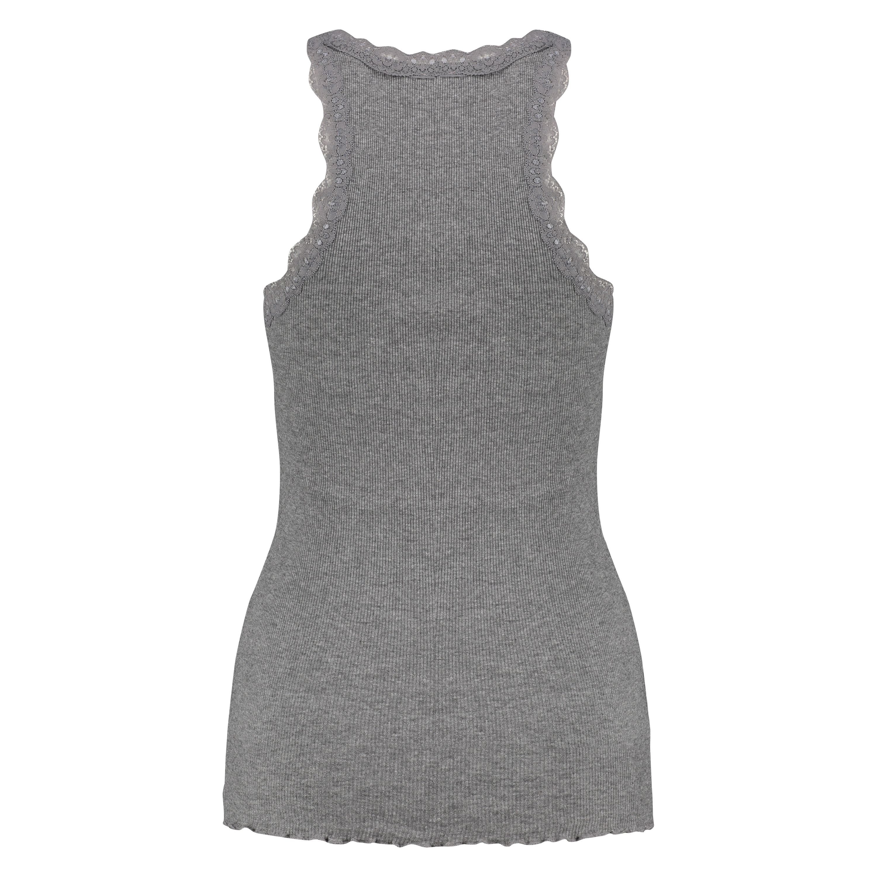 Top rib Cami lace, Grey, main