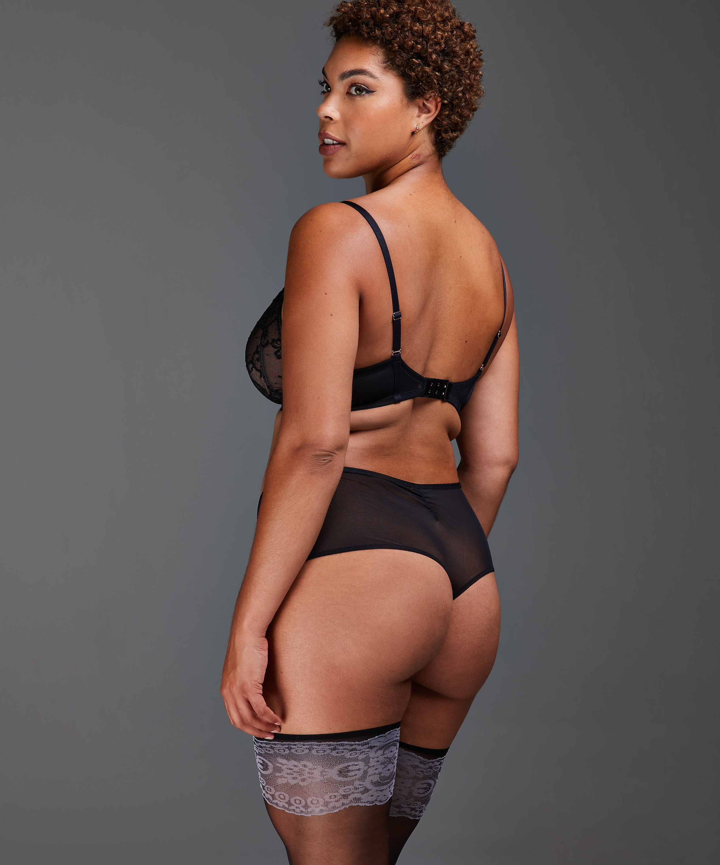 Helena Non-Padded Underwired Bra, Black, main