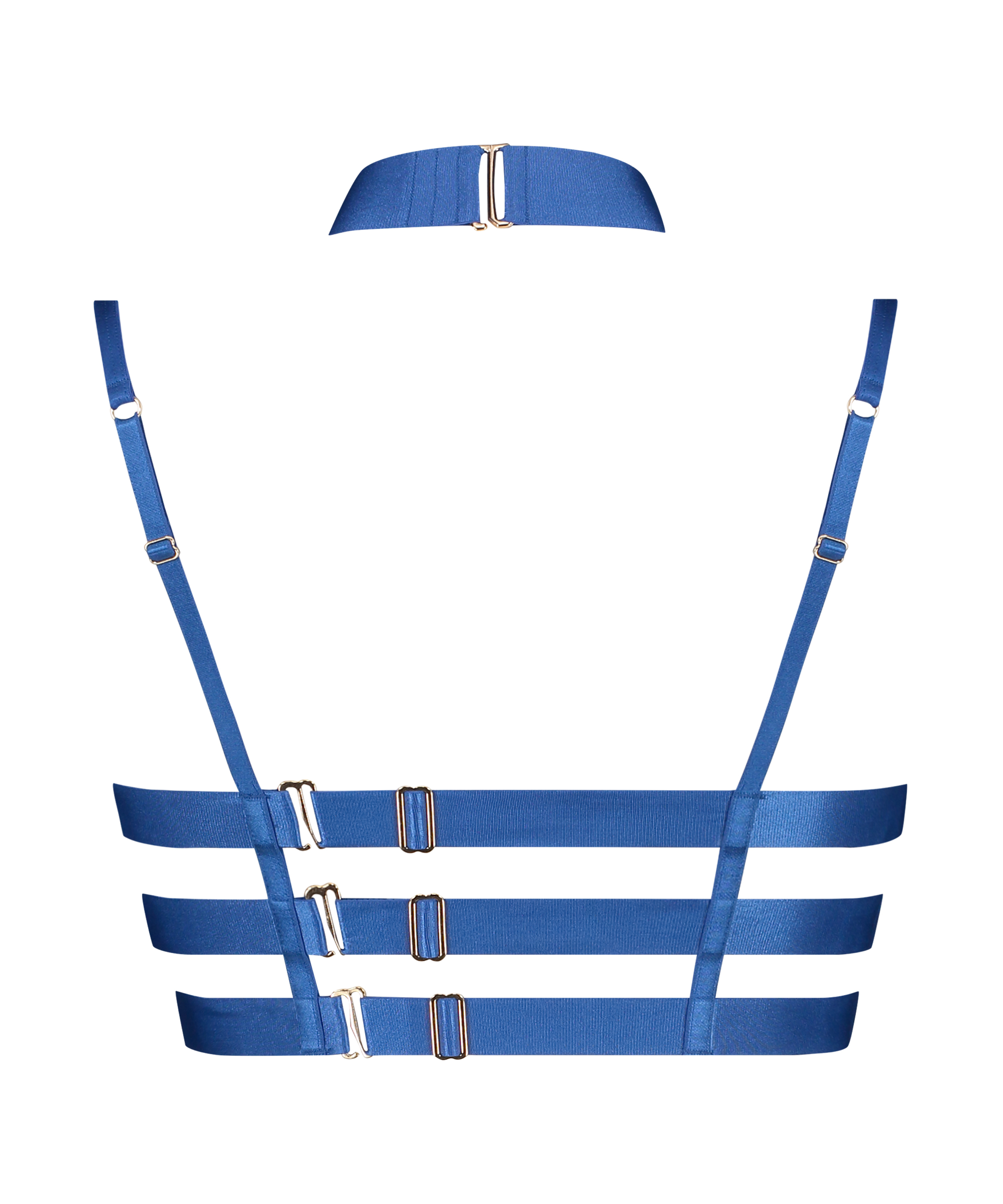 Clementine Unpadded Longline Underwired Bra, Blue, main