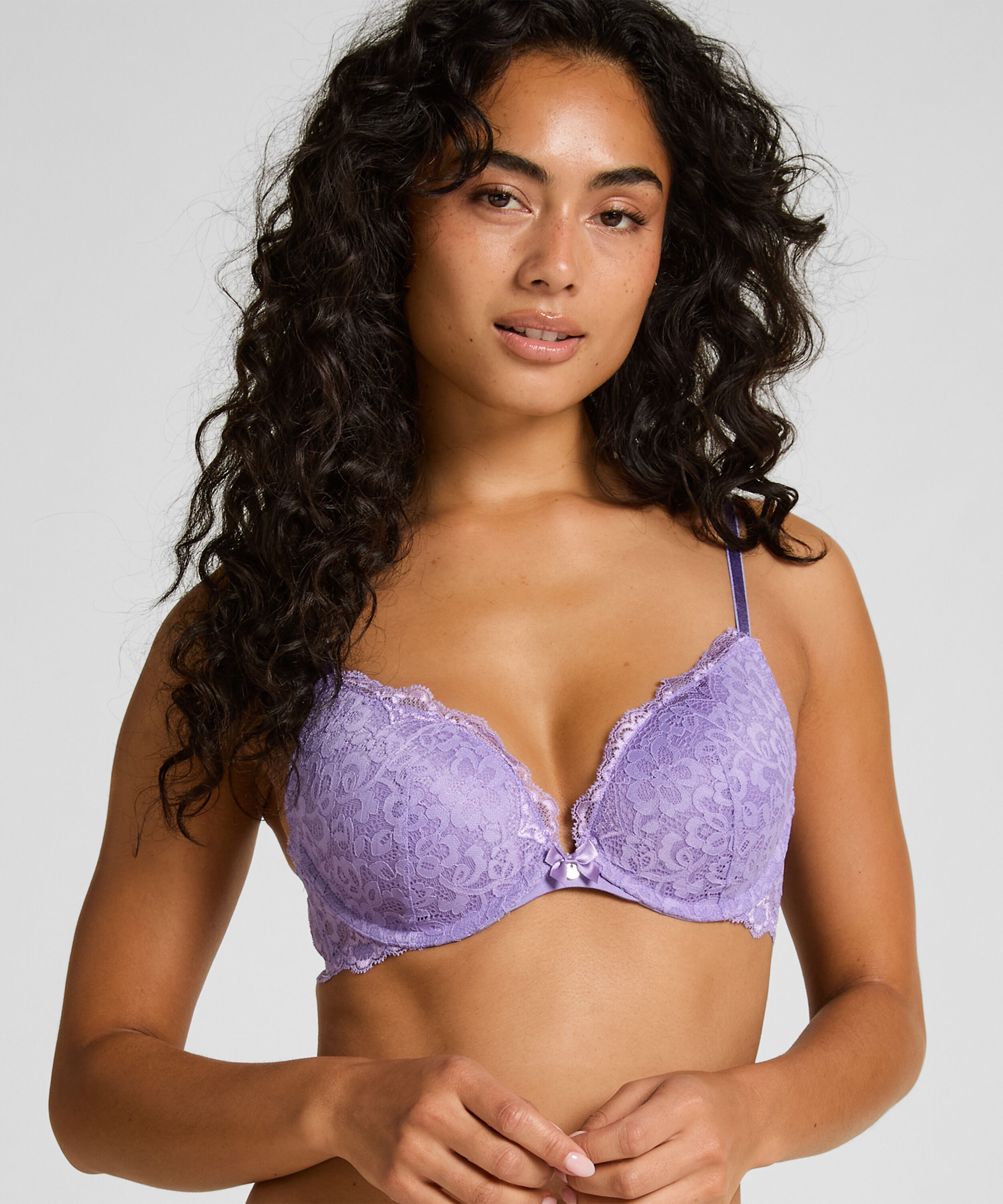 Marine Padded Underwired Push-Up Bra, Purple