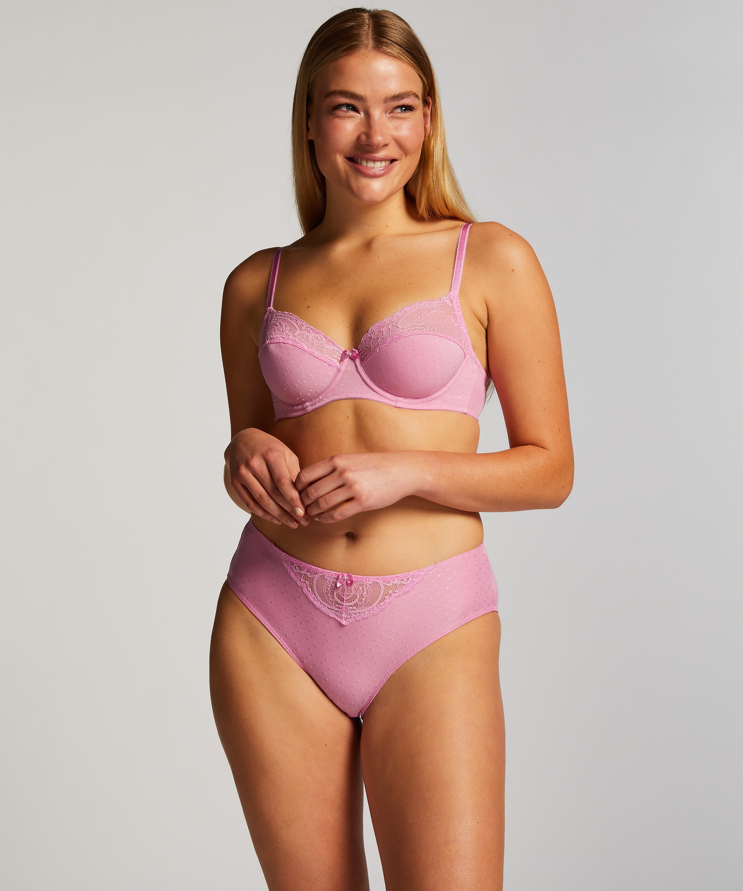 Sophie Non-Padded Underwired Bra, Pink, main