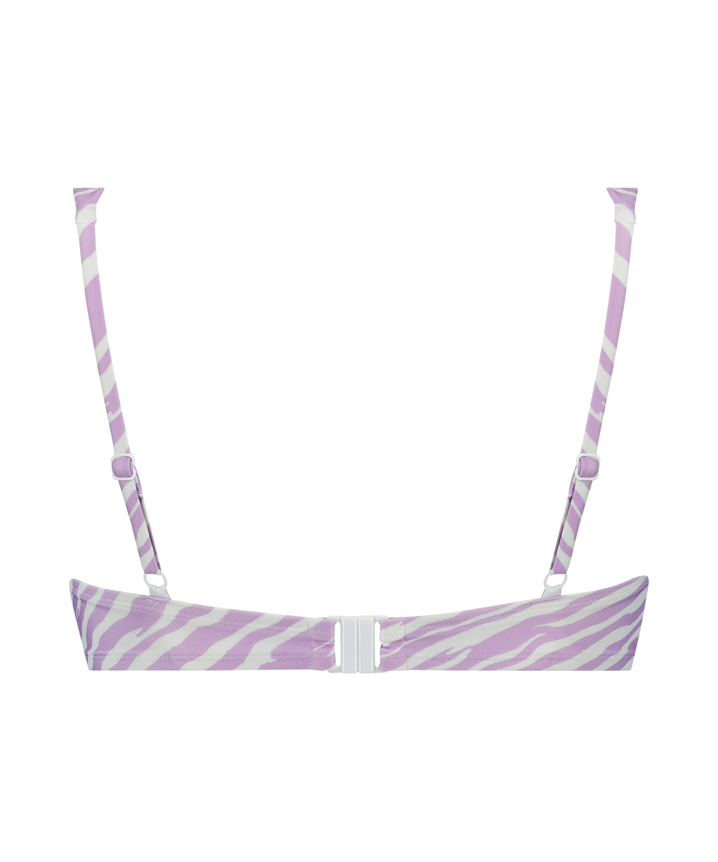 Zebra padded underwired bikini top, Purple, main