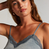 Velours Lace Cami Top, Blue