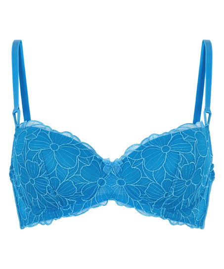 Anya Padded Underwired Bra, Blue