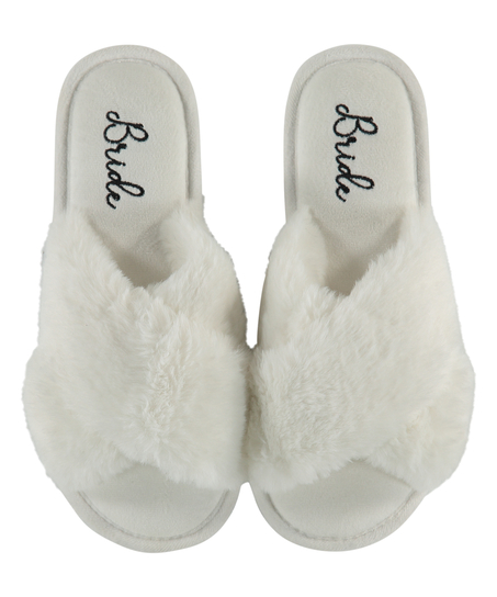 Bridal Slippers, White