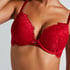 Charlotta Padded Underwired Maximizer Bra, Red