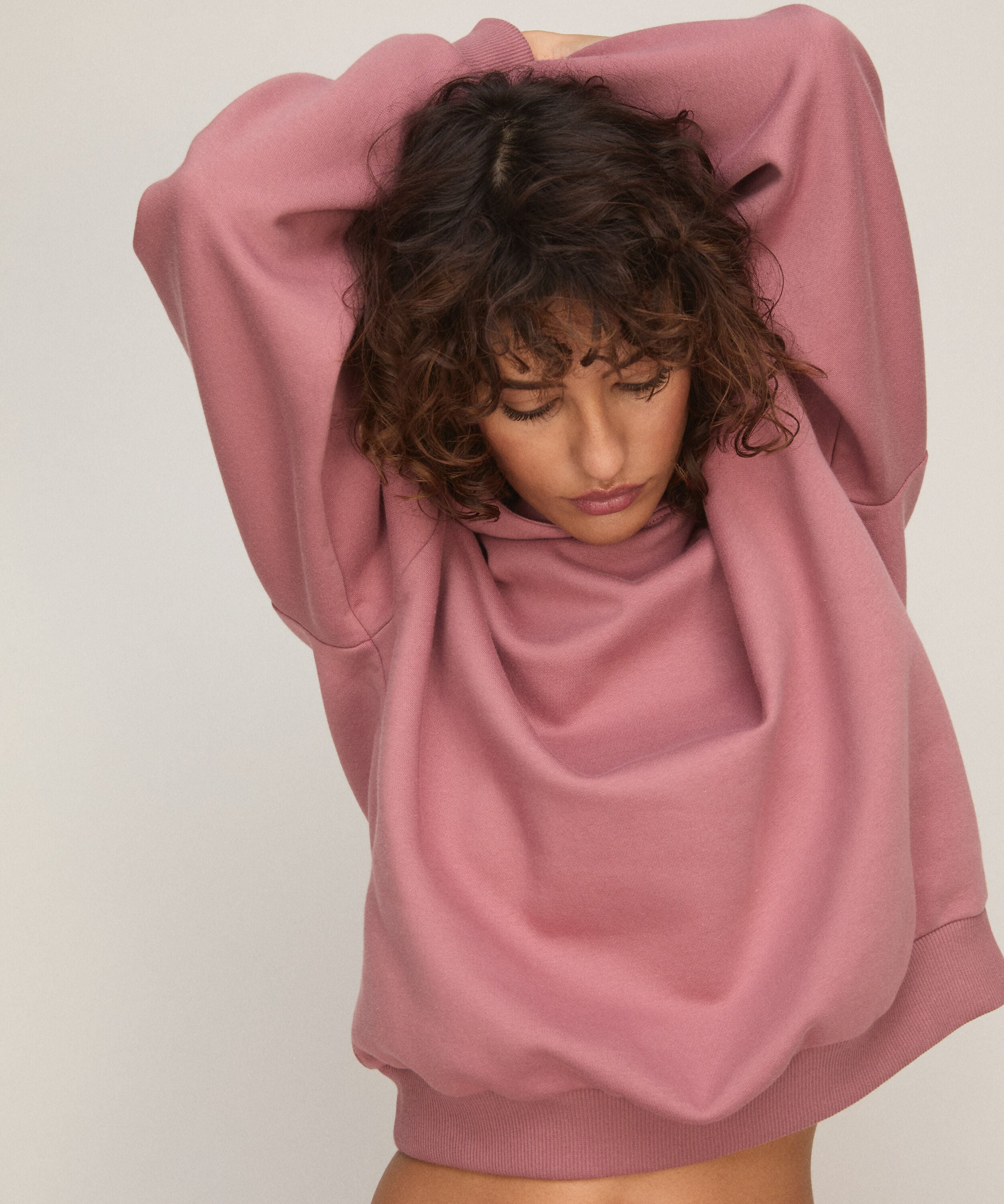 Hoodie Brushed Sweat, Pink Hoodie Brushed Sweat, Pink