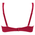 Satin Fleece Non-Padded Underwired Bra, Red