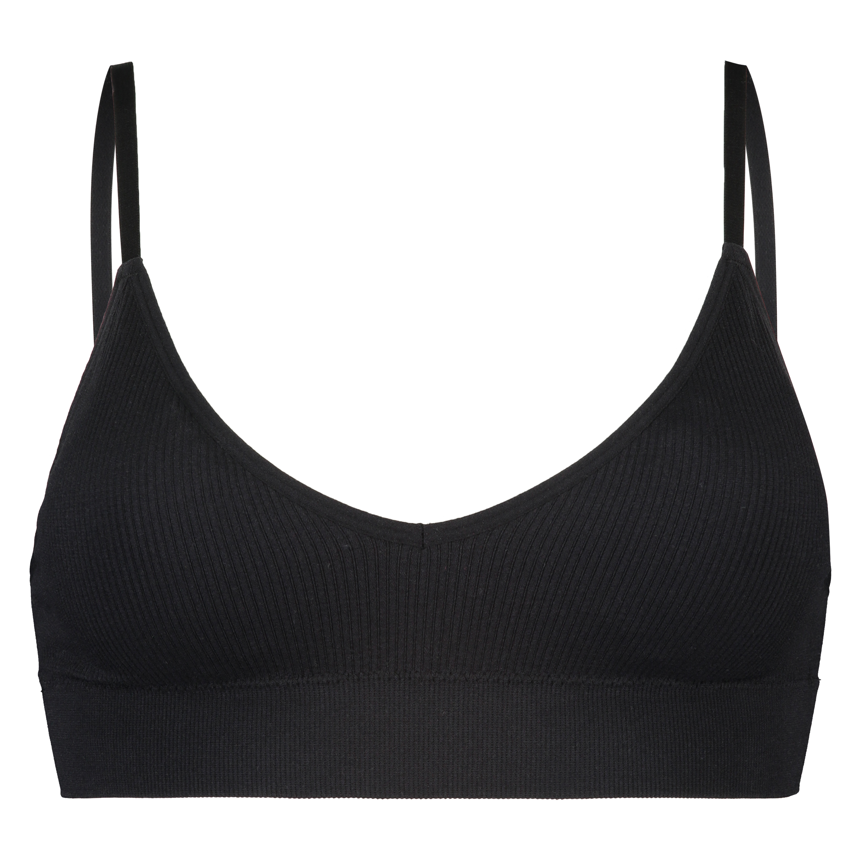 Seamless bralette, Black, main