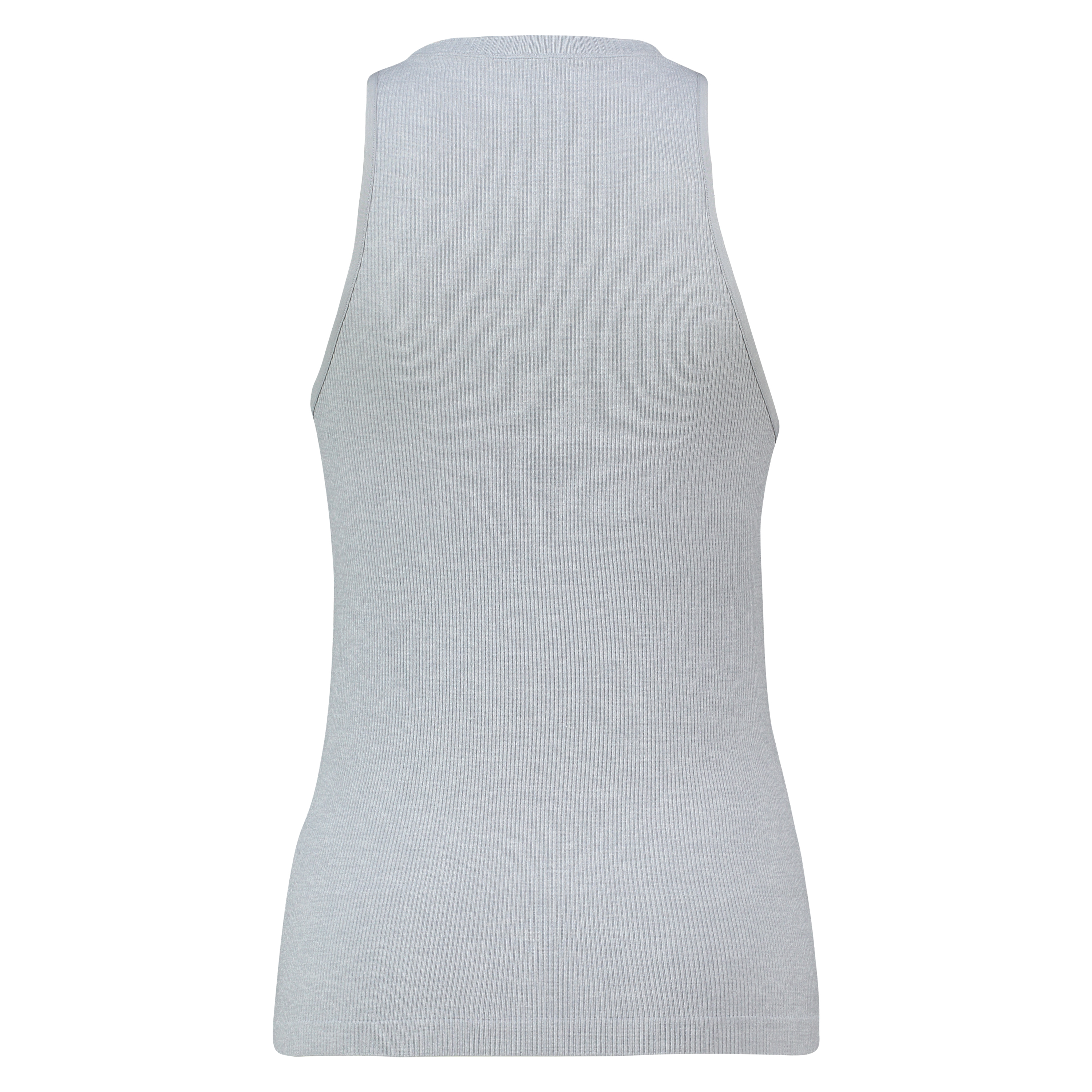 Seamless high neck rib top, Grey, main