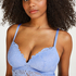 Shiloh Padded Non-wired Longline Bra, Blue