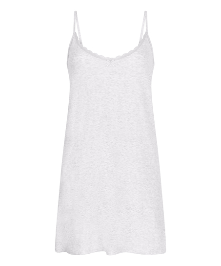 Pointelle Slipdress, Grey