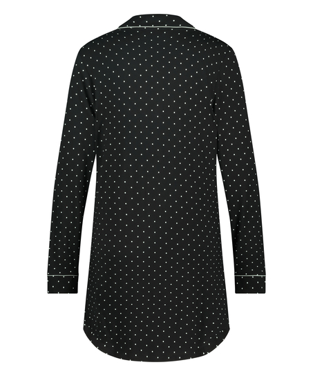 Essential Jersey Shirtdress, Black