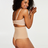 Firming high waisted thong - Level 2, Beige