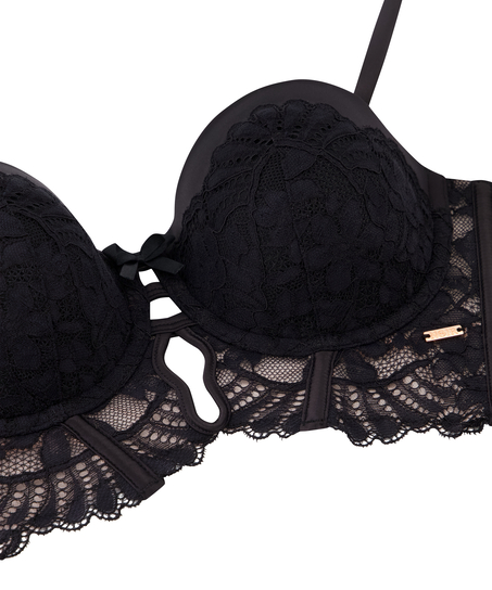 Jamie Padded Underwired Strapless Bra, Black