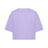 Short-sleeve velours top, Purple