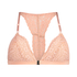 Rose Padded Triangle Bralette, Pink