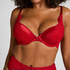 Whitney Padded Underwired Maximizer Bra, Red