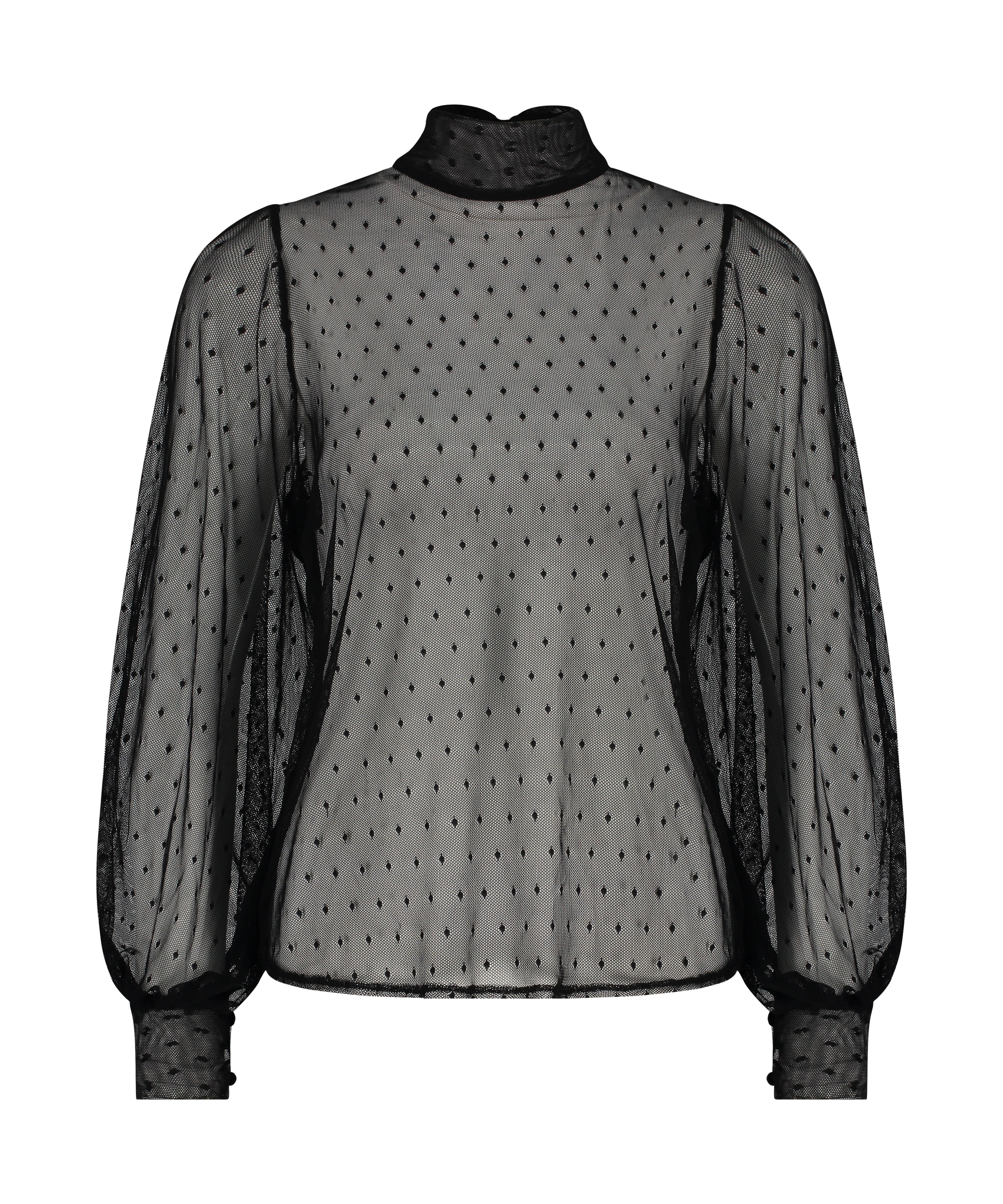 Lace Top, Black, main