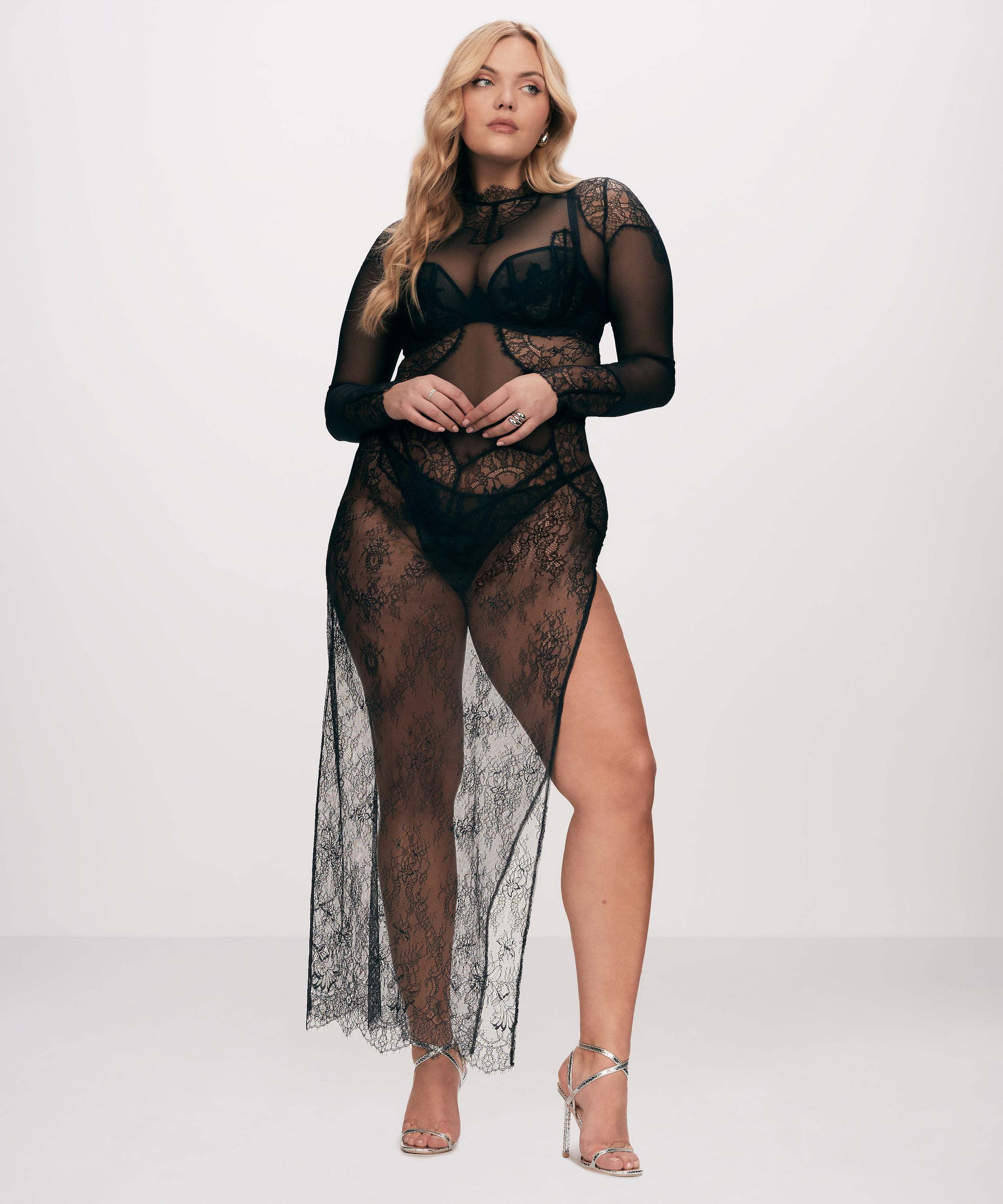 Melisande Slip dress, Black, main