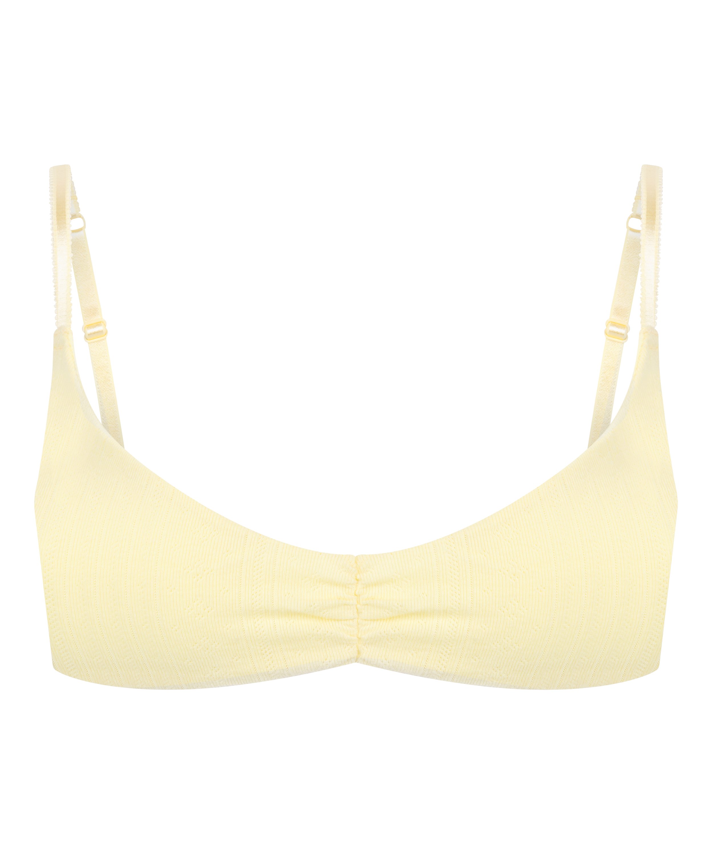 Pointelle Bralette, Yellow, main