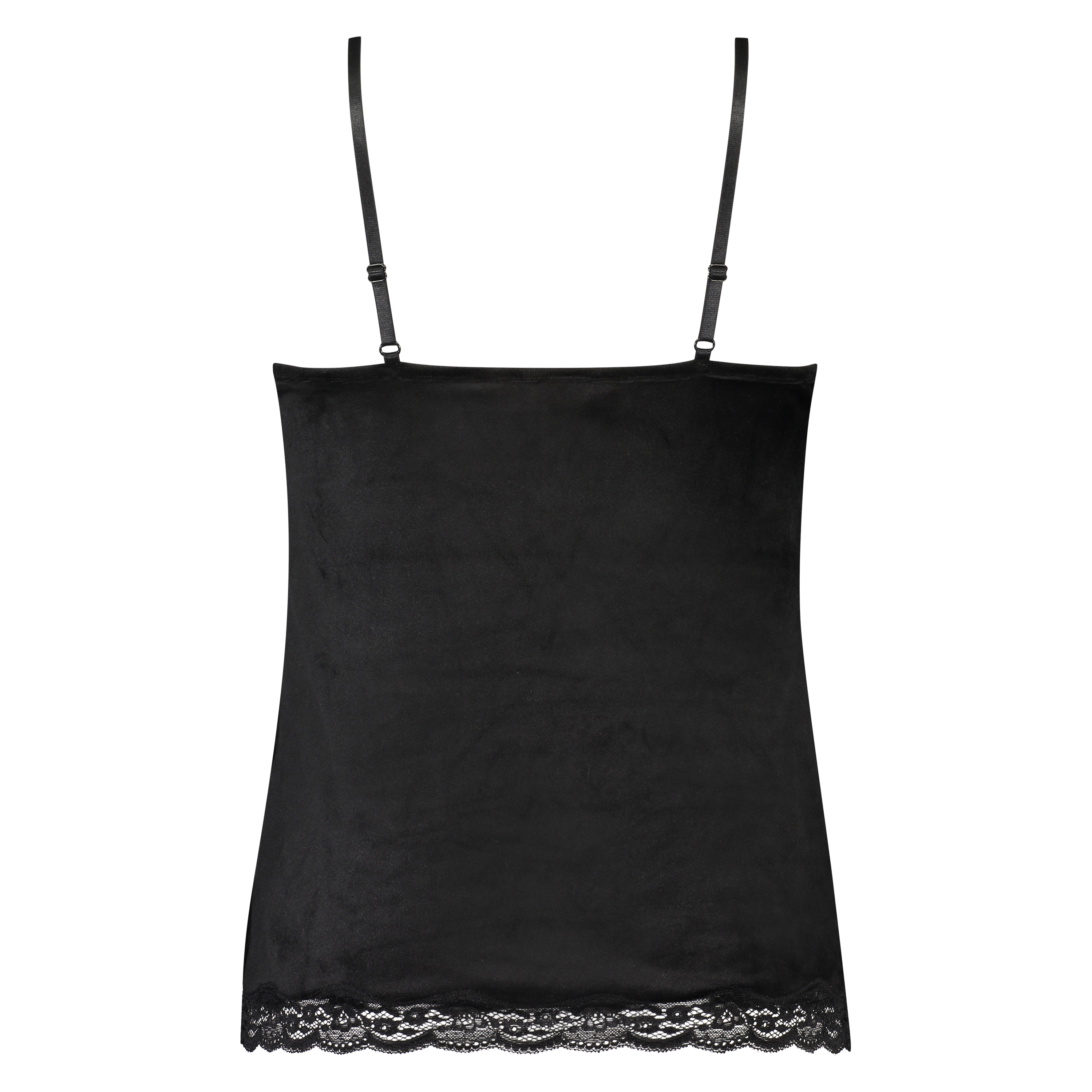 Velours Lace Cami Top, Black, main