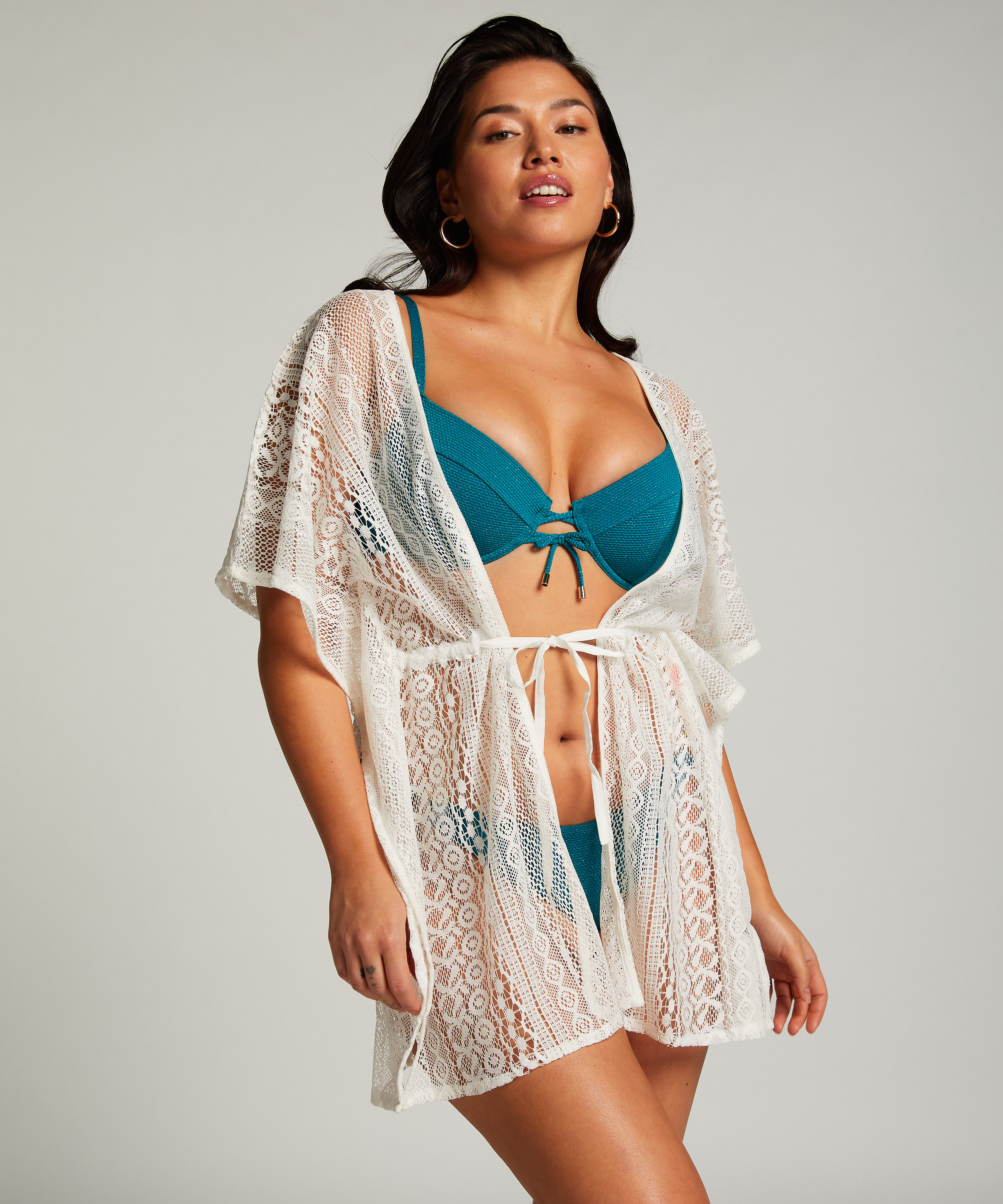 Beach Kaftan, White, main