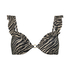 Zebra Padded Underwired Bikini Top, Brown