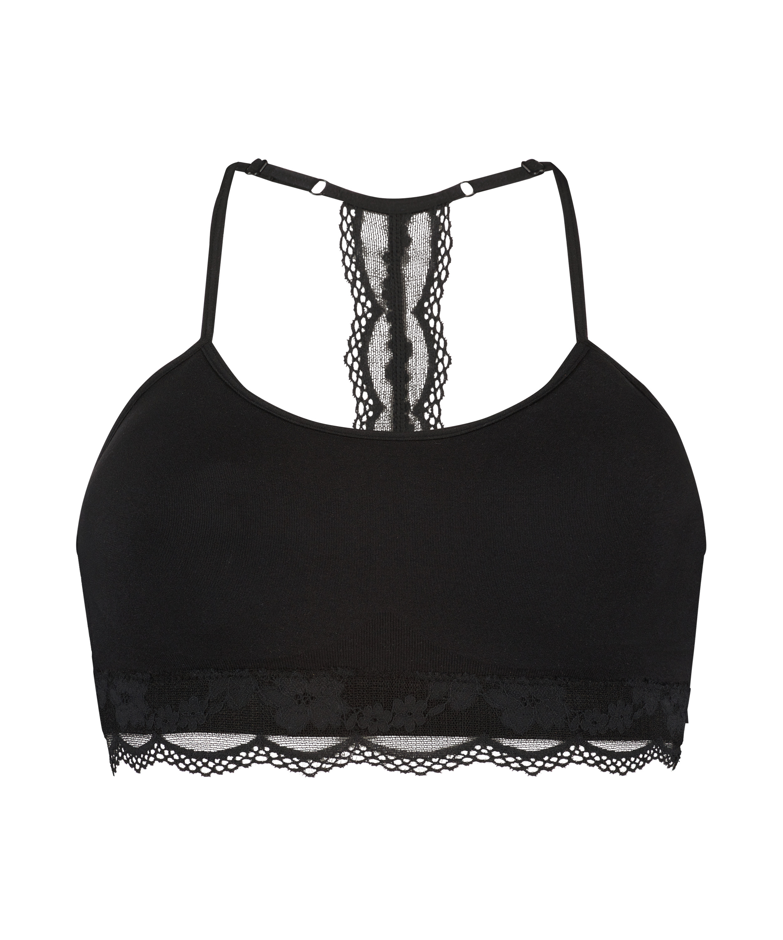 Marine seamless bralette, Black, main