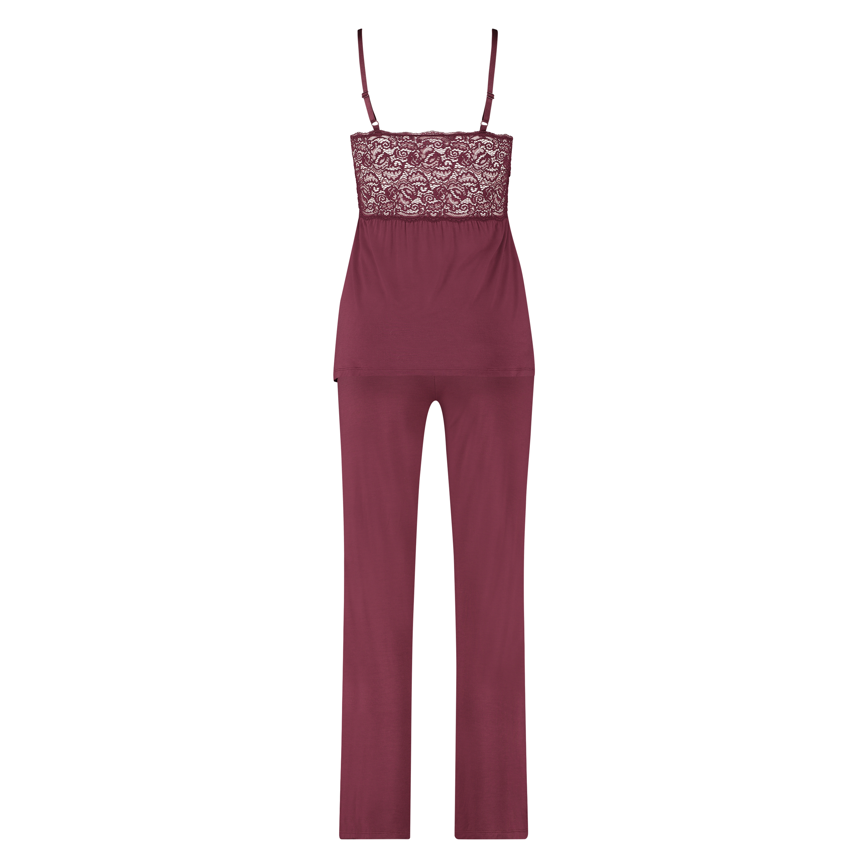 Vera Lace Pyjama Set, Red, main