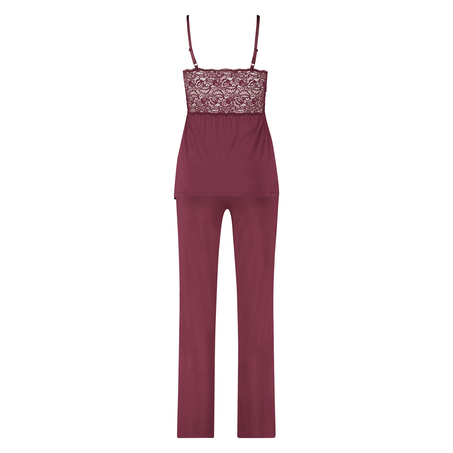 Vera Lace Pyjama Set, Red