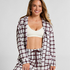 Flannel Pyjama Top, White