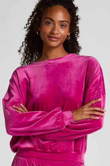 Hunkemöller Velours Top Pink